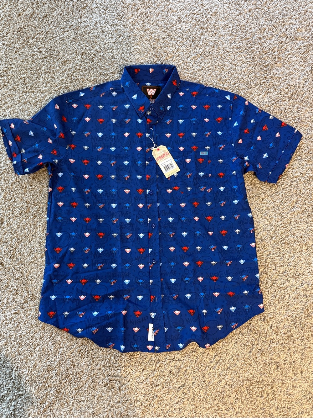 Men’s WWE RSVLTS Cody Rhoades Button Down-NWT